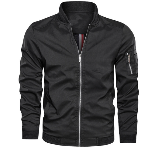 Men's Zip-Up Bomber Jacket - Image 1