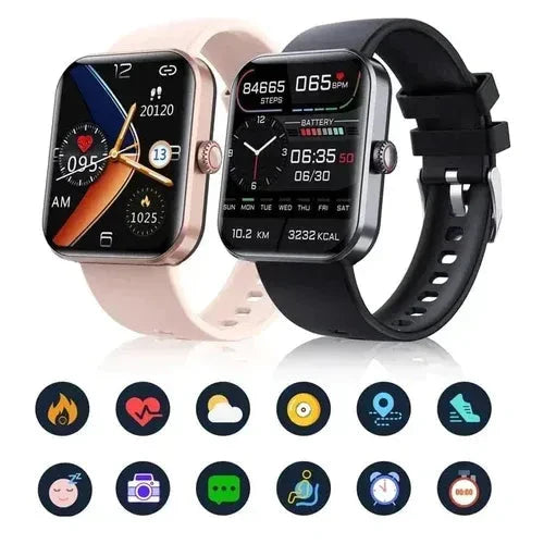 2025 Smart Health Watch with BP, ECG, HRV, SpO2 Monitoring – Waterproof Color Touch Screen