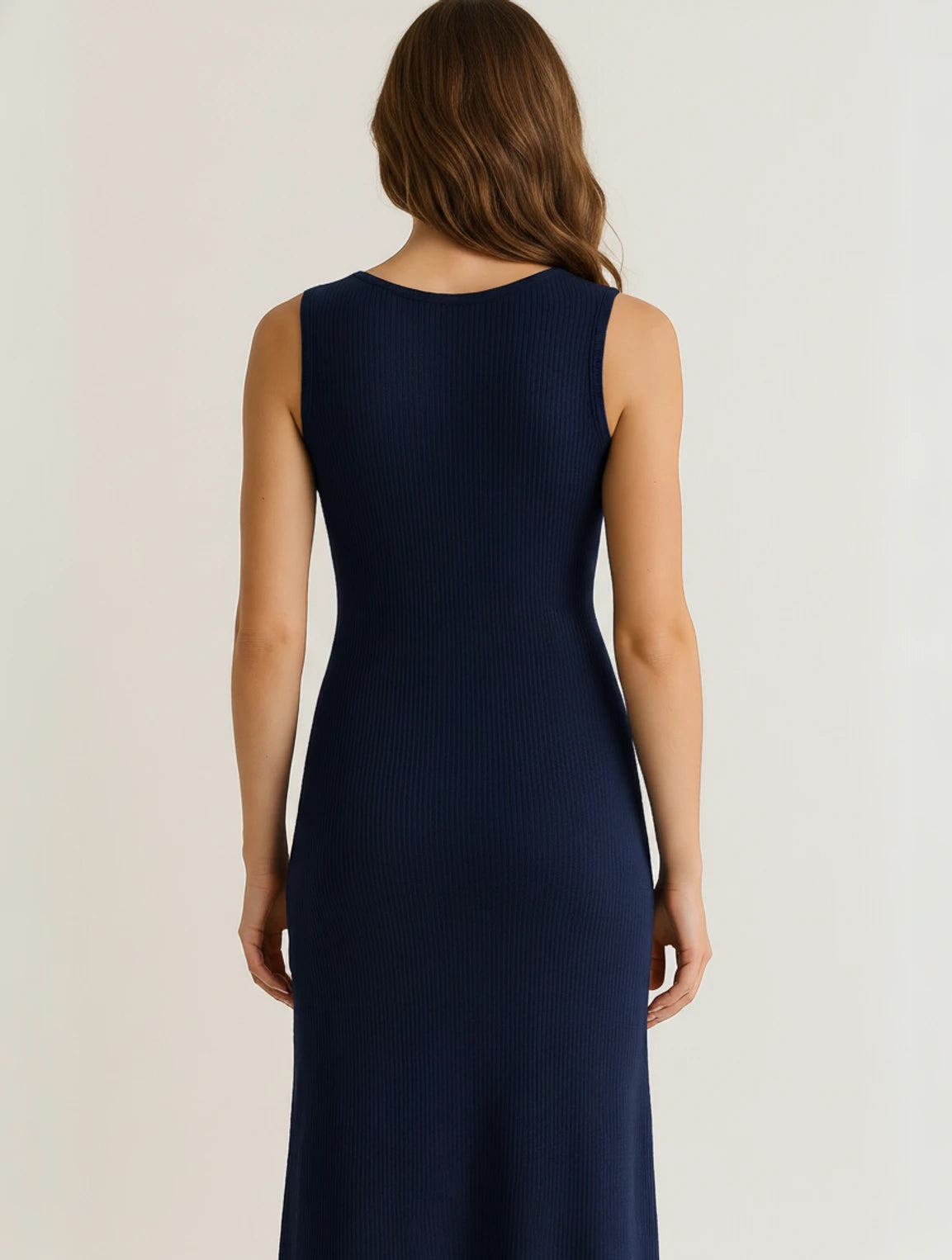 Women's Button-Front A-Line Midi Dress