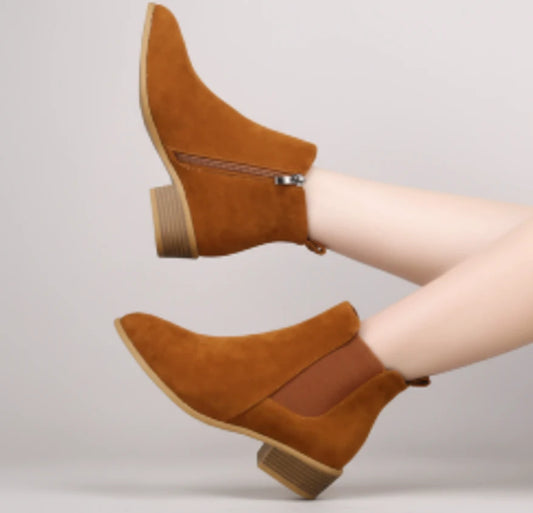 Women's Chelsea Ankle Boots with Block Heel