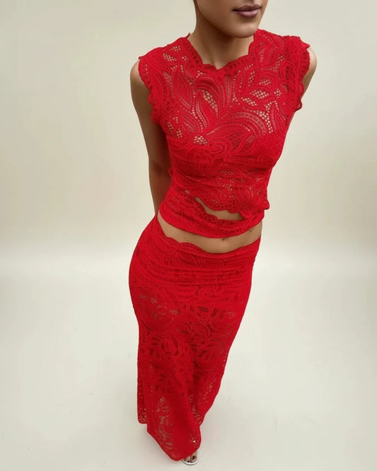 Women's Cutout Waist Set