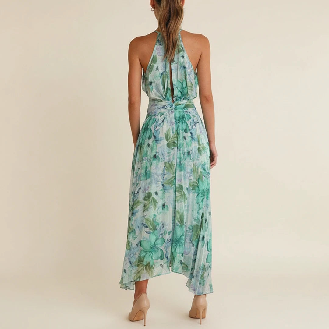 Women's Floral A-Line Maxi Dress
