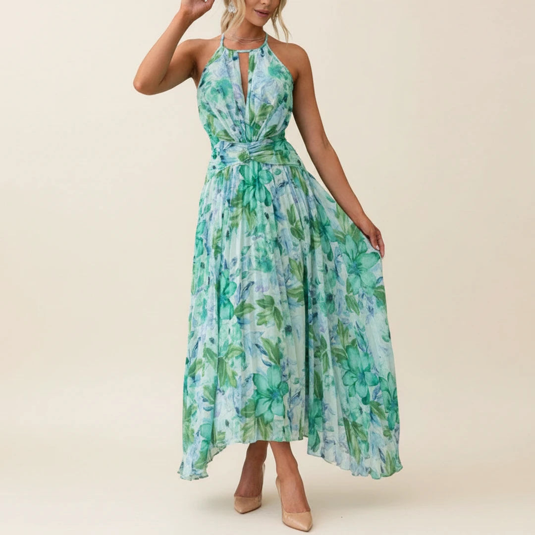 Women's Floral A-Line Maxi Dress