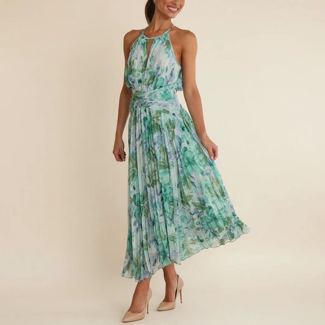 Women's Floral A-Line Maxi Dress