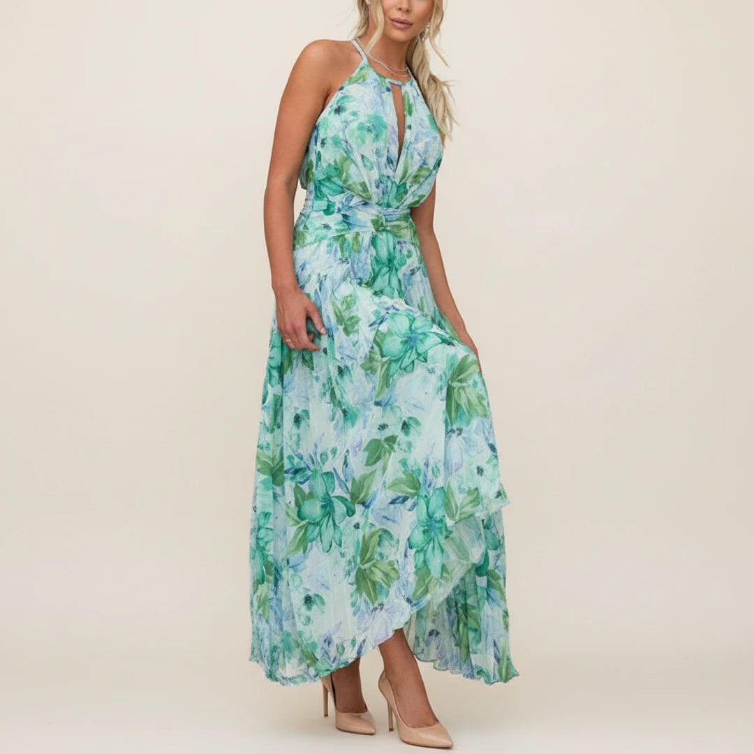 Women's Floral A-Line Maxi Dress