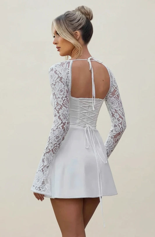 Women's Long Sleeve A-Line Mini Dress