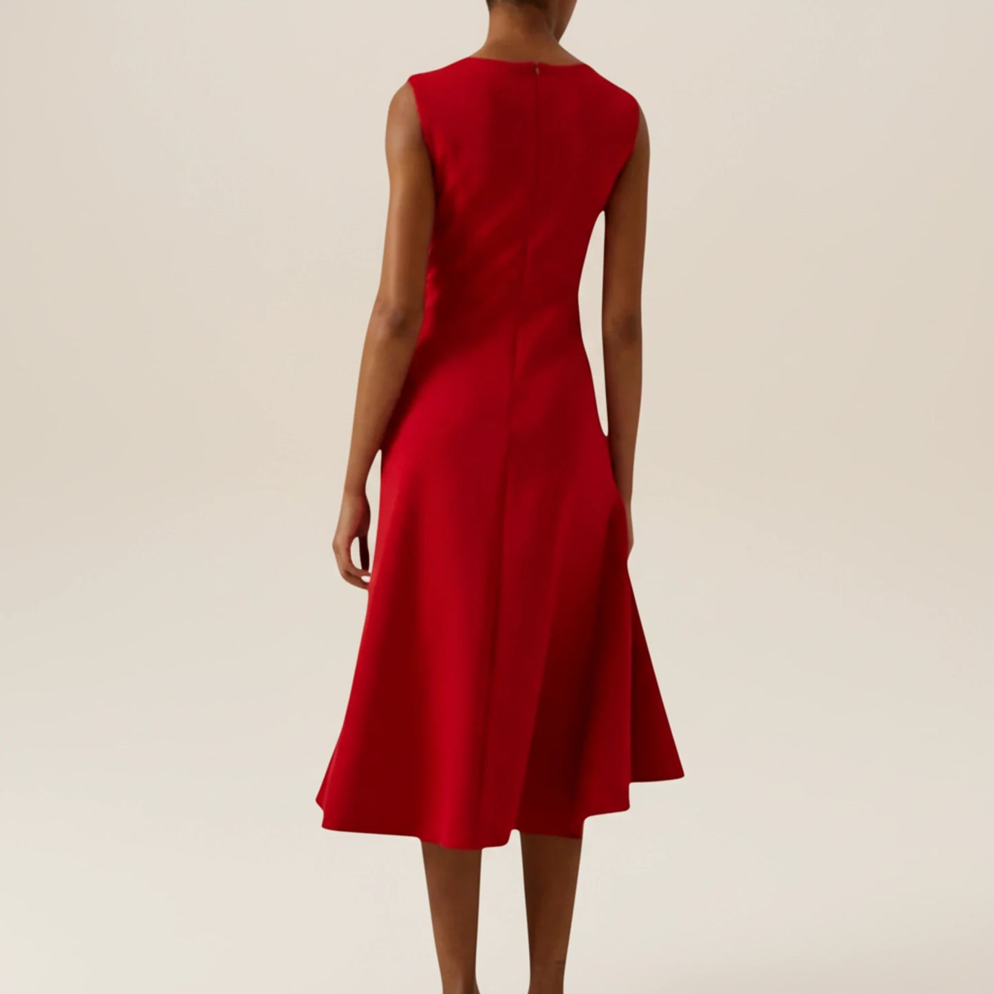 Women's Ruffle A-Line Midi Dress