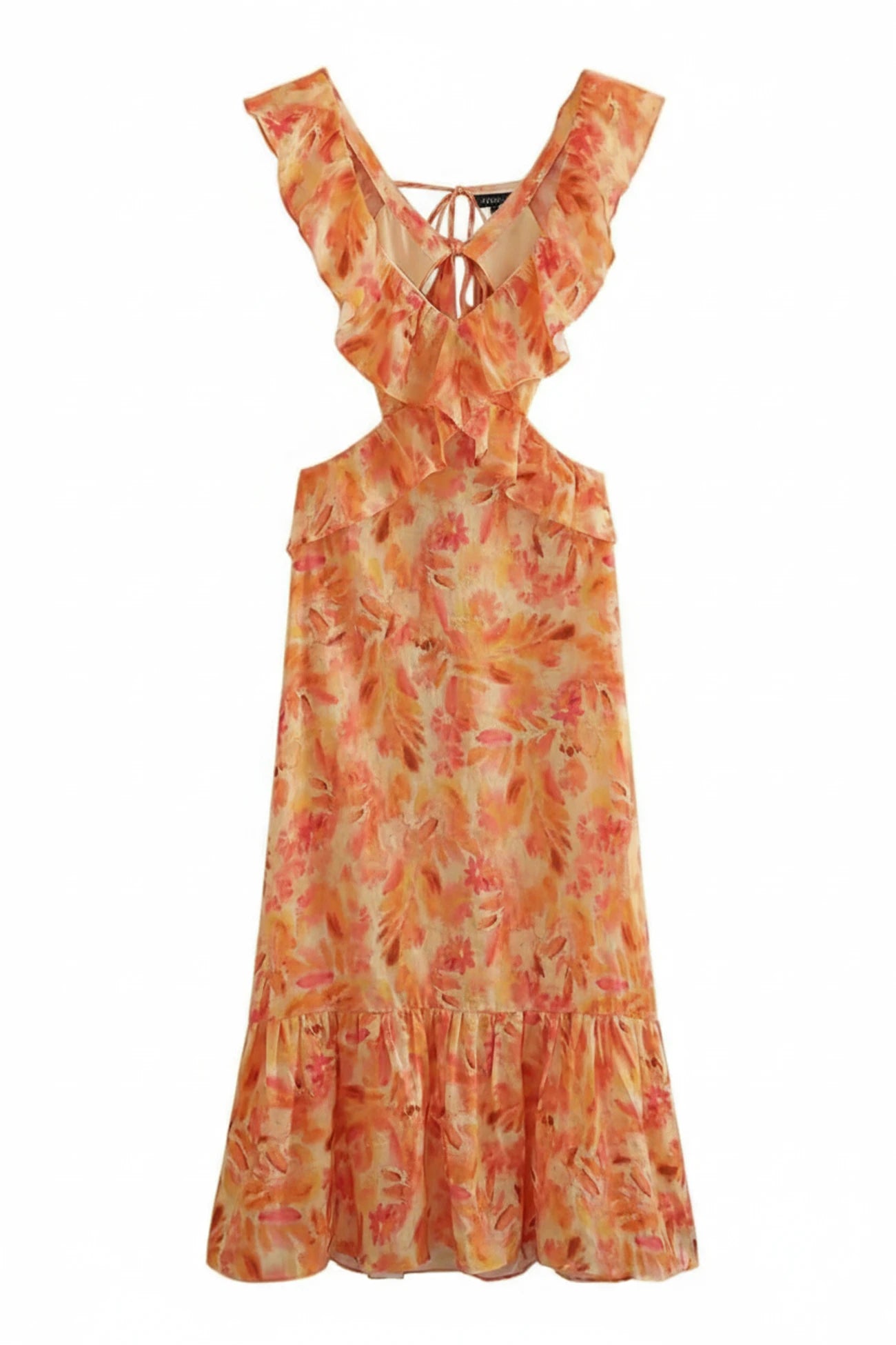 Women's Ruffle Floral Maxi Dress