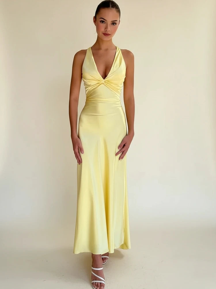 Women's Sleeveless A-Line Maxi Dress