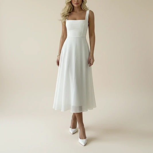 Women's Sleeveless A-Line Midi Dress