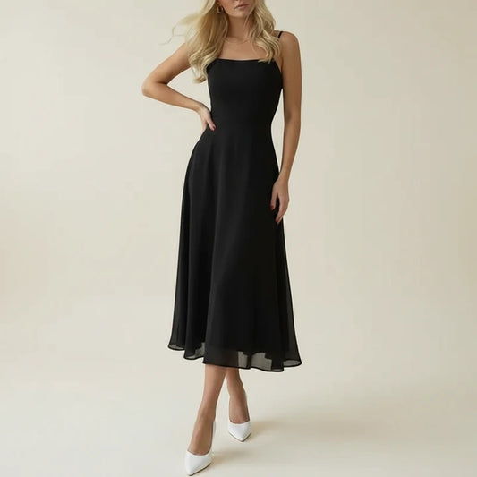 Women's Sleeveless A-Line Midi Dress