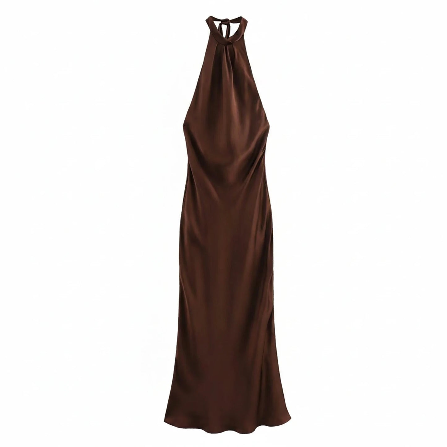 Women's Sleeveless Halter Maxi Dress