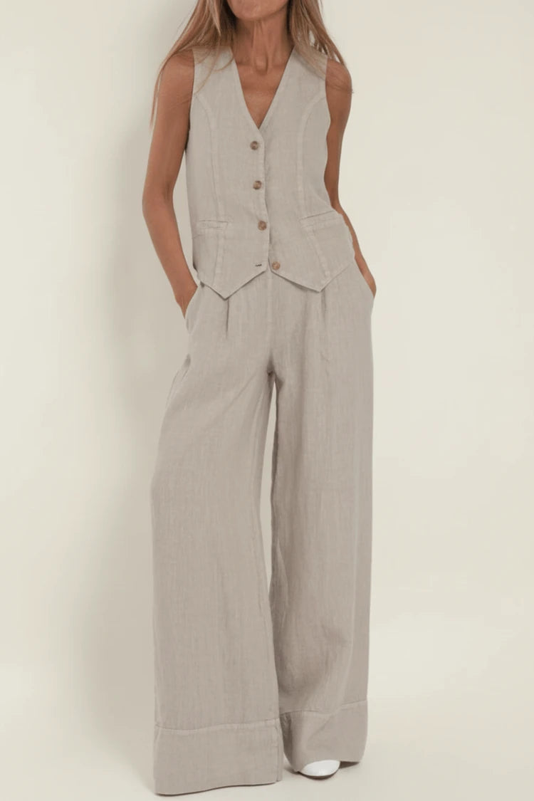 Women's Sleeveless Two-Piece Set