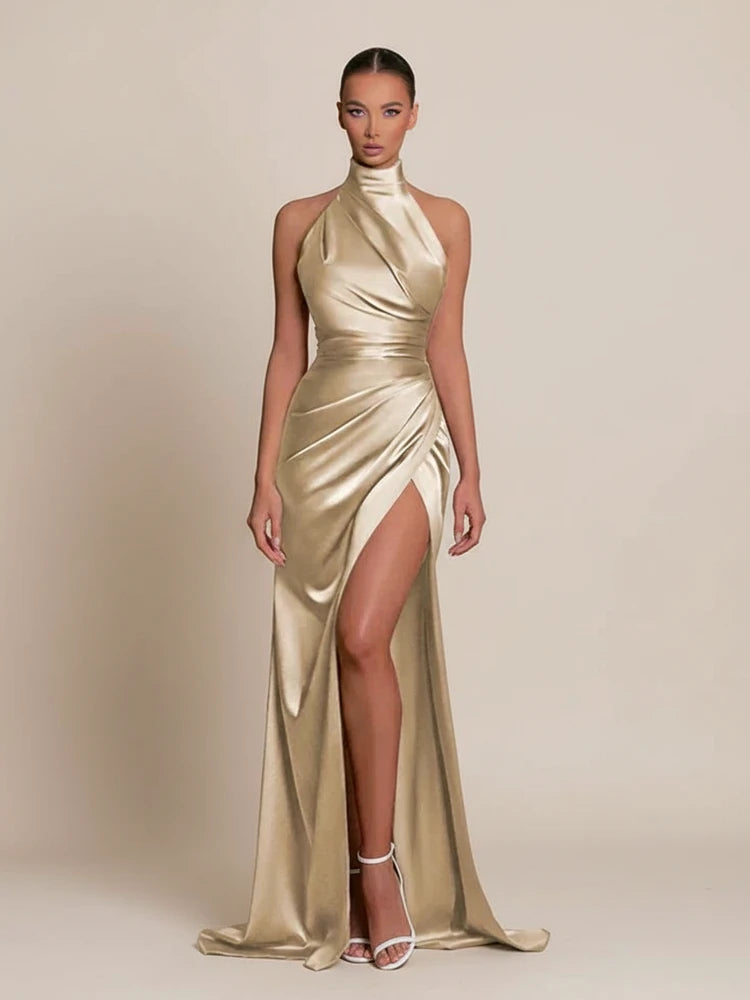 Women's Slit Bodycon Maxi Dress