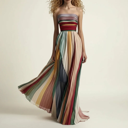 Women's Strapless Evening Maxi Dress