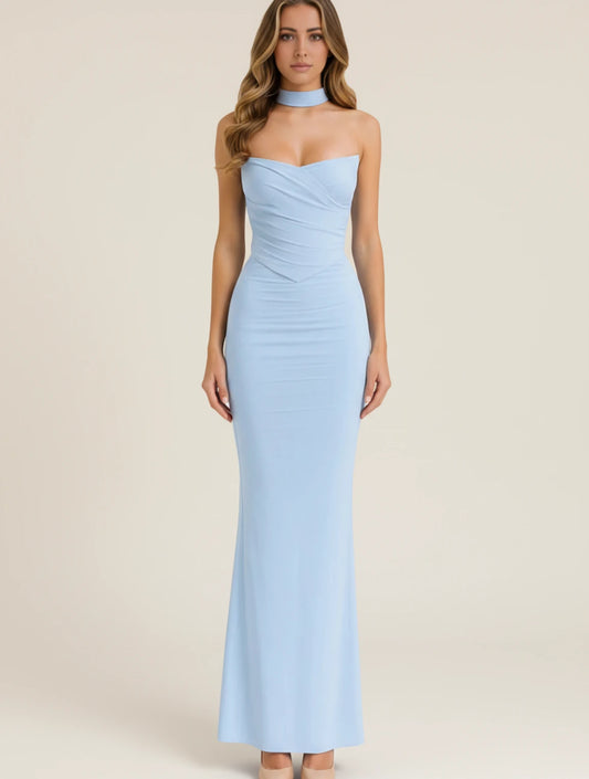 Women's Strapless Evening Maxi Dress