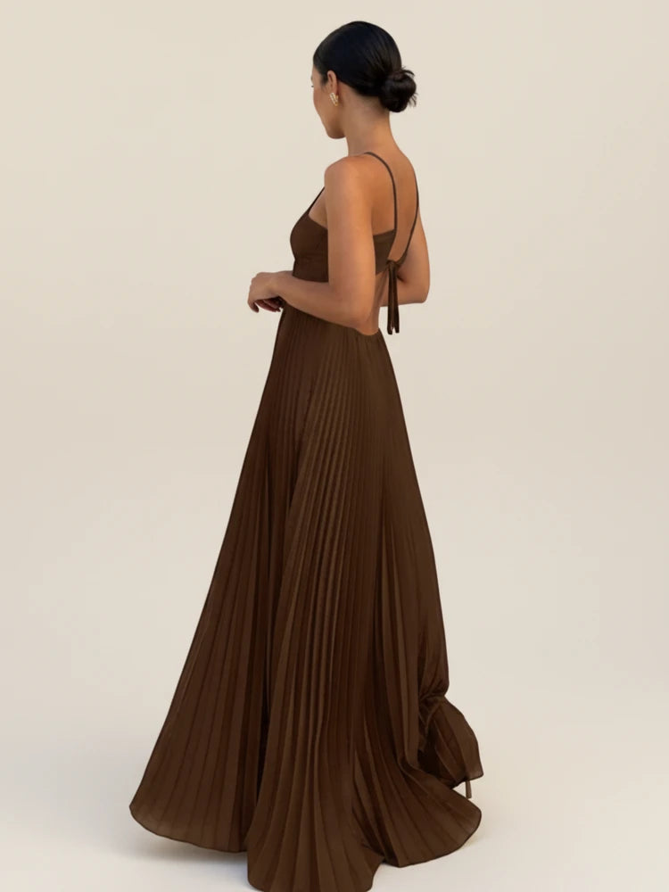 Women's Strappy A-Line Maxi Dress