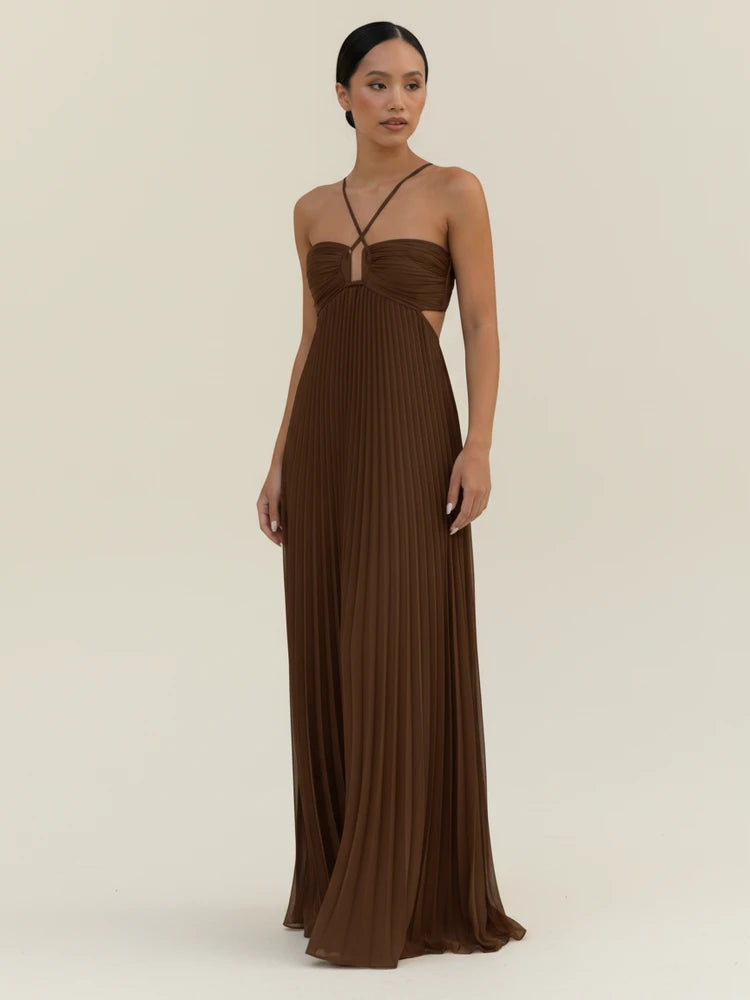 Women's Strappy A-Line Maxi Dress
