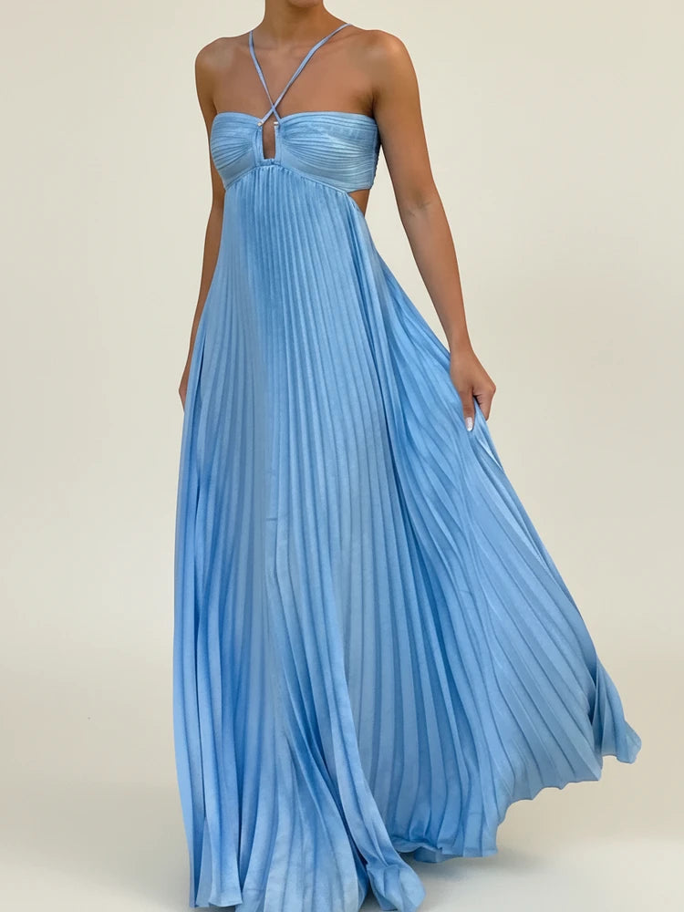 Women's Strappy A-Line Maxi Dress