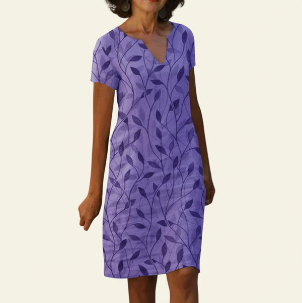 Women's V-Neck Floral Midi Dress