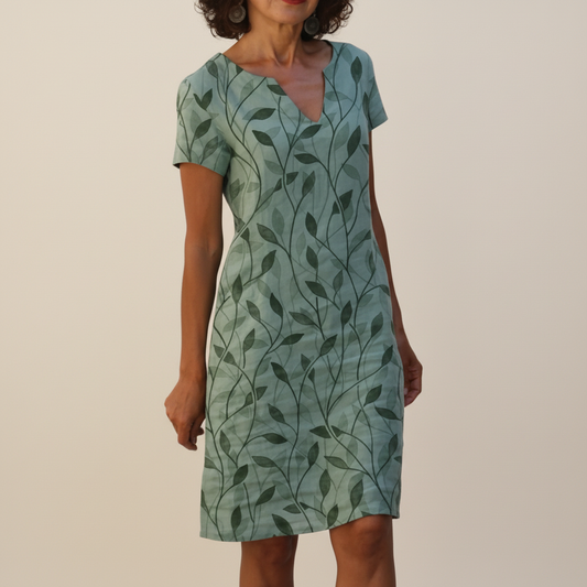 Women's V-Neck Floral Midi Dress