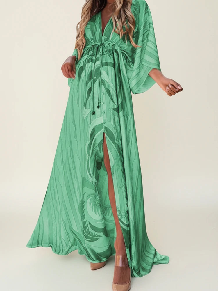 Women's V-Neck Summer Maxi Dress