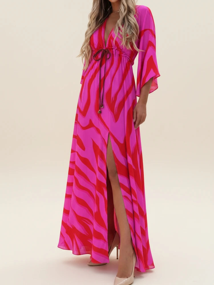 Women's V-Neck Summer Maxi Dress