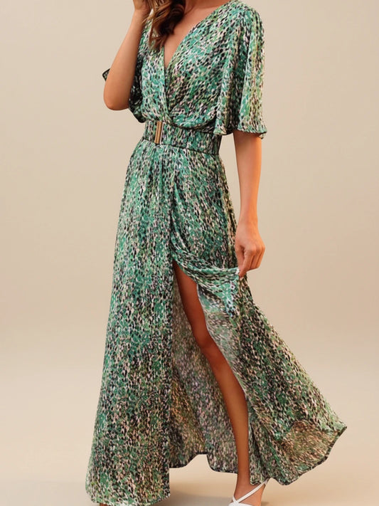 Women's V-Neck Wrap Maxi Dress