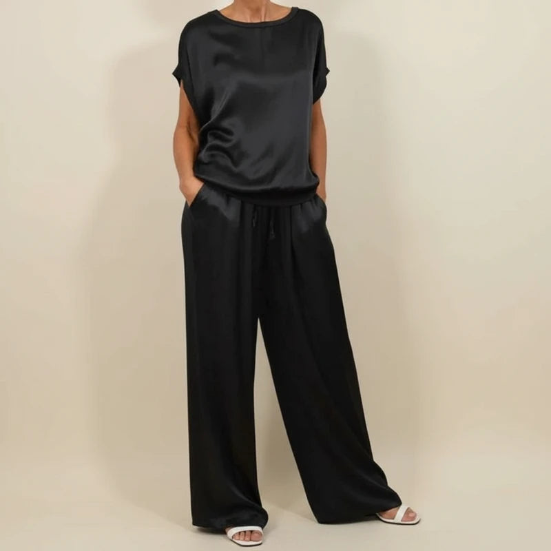 Women's Wide Leg Pant Set