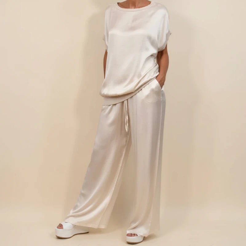 Women's Wide Leg Pant Set