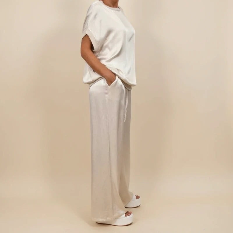 Women's Wide Leg Pant Set