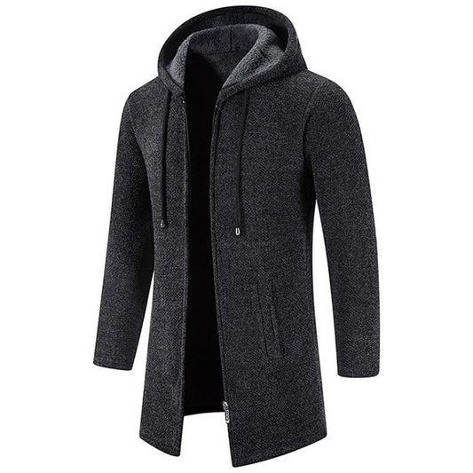 Men's Hooded Long Jacket - Image 1