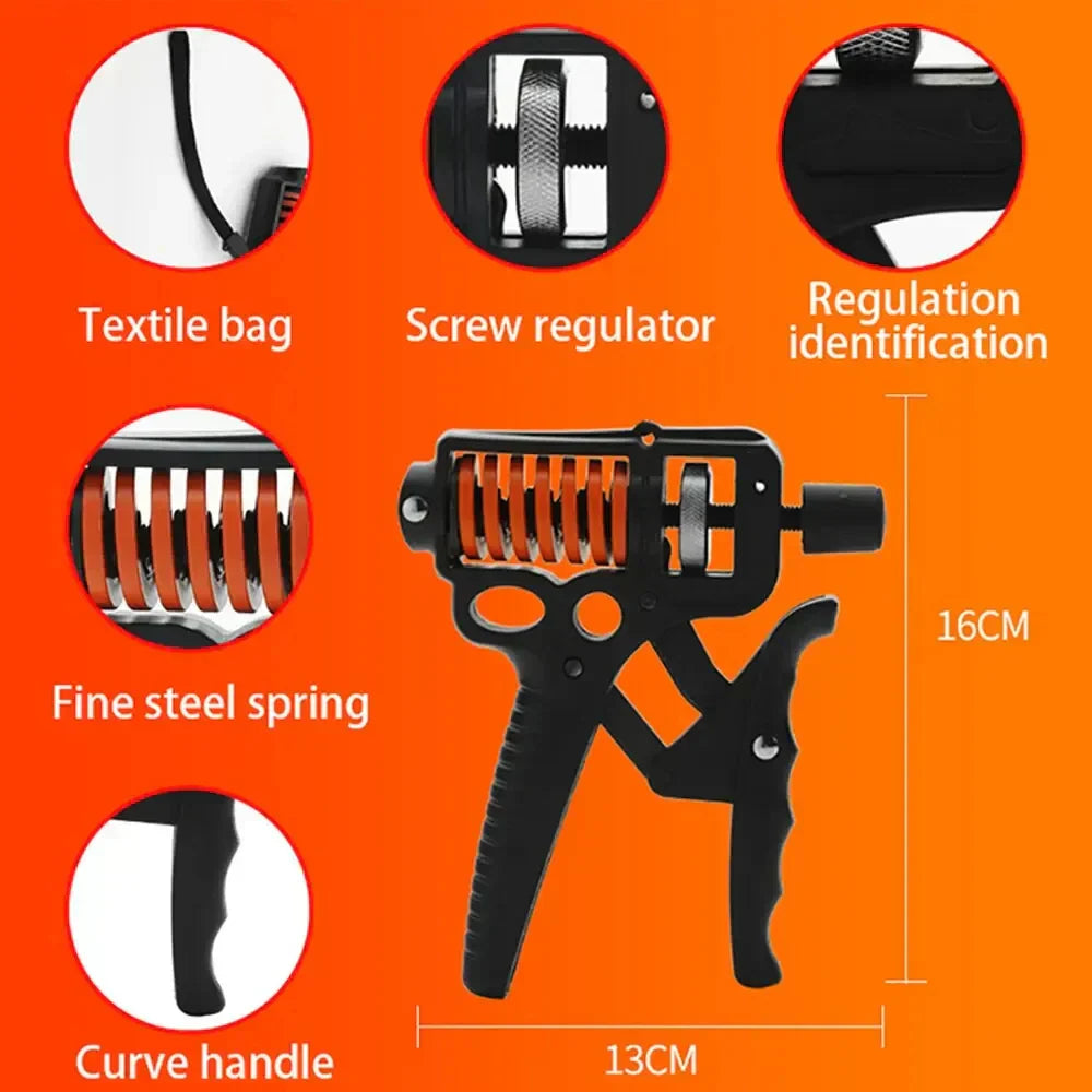 Adjustable 5-165kg Heavy Hand Grip Strengthener - Finger Expander for Arm, Wrist, and Forearm Training Closora