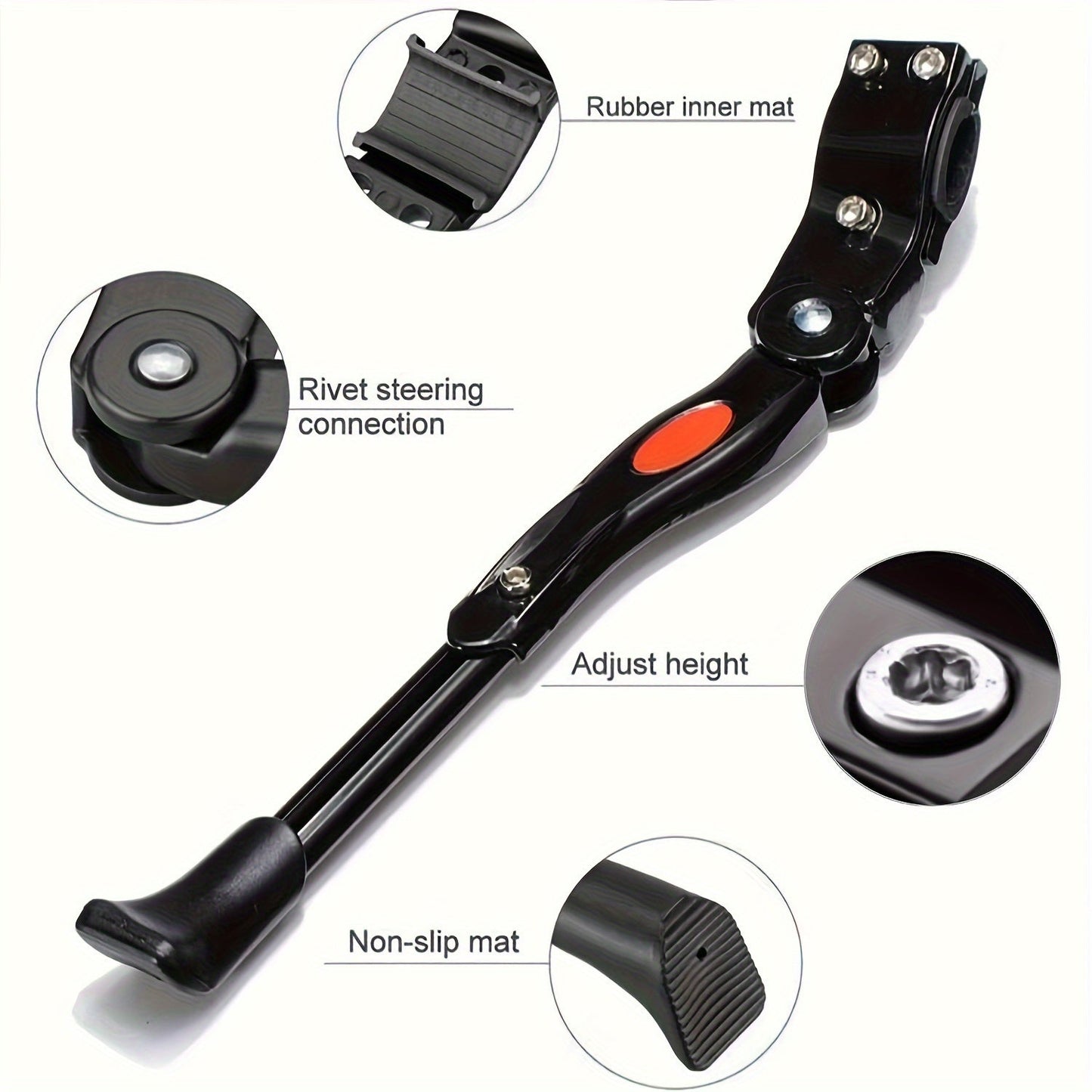 Adjustable Bicycle Stand - Sturdy Side Kickstand for Bikes