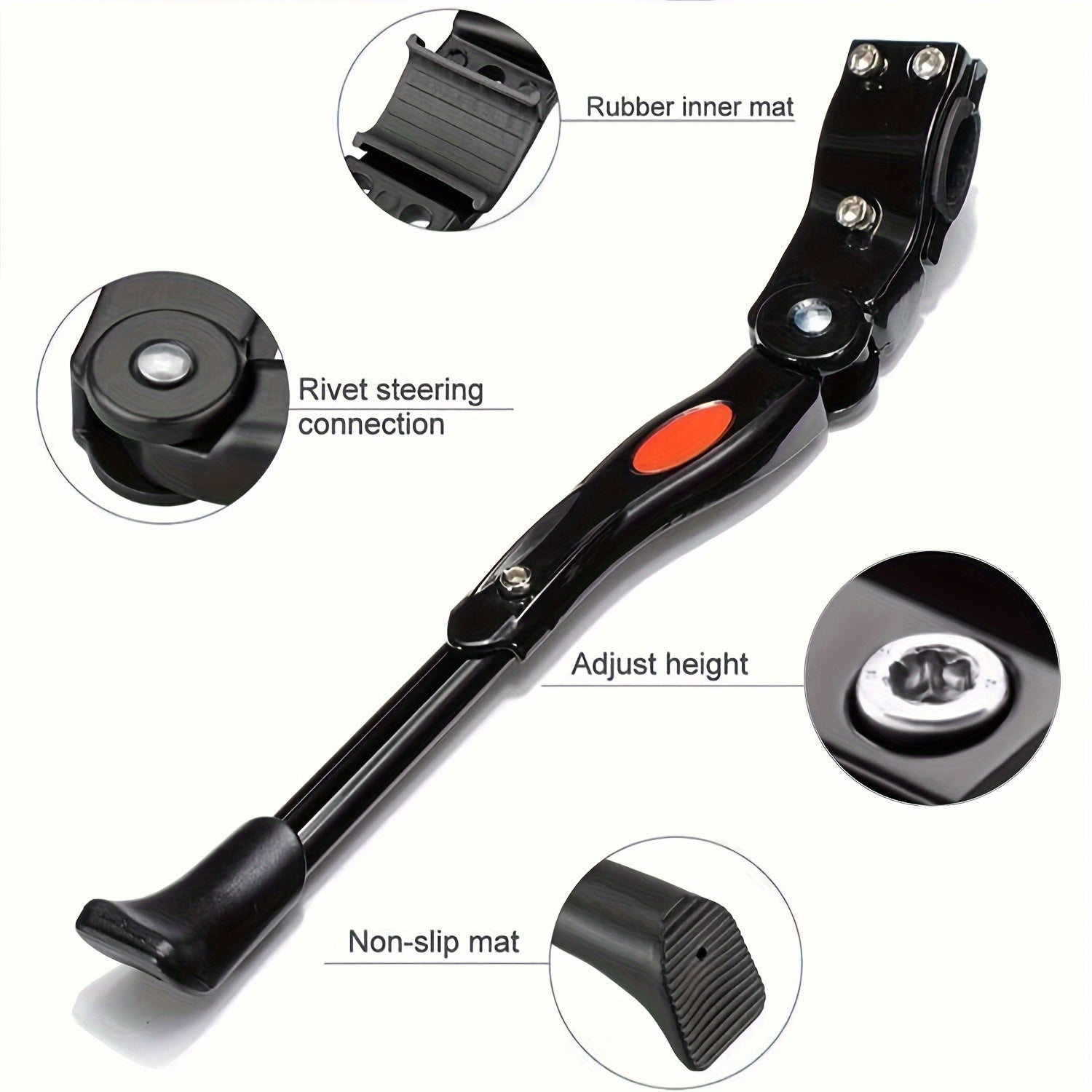 Adjustable Bicycle Stand - Sturdy Side Kickstand for Bikes