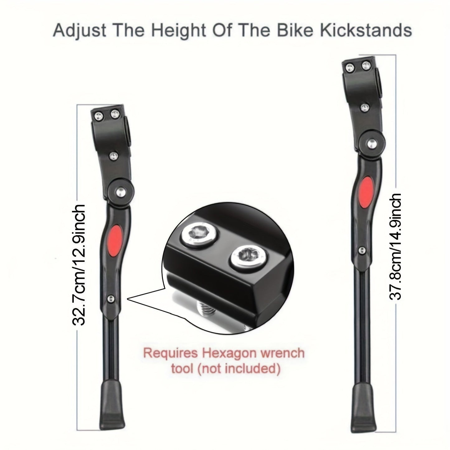Adjustable Bicycle Stand - Sturdy Side Kickstand for Bikes