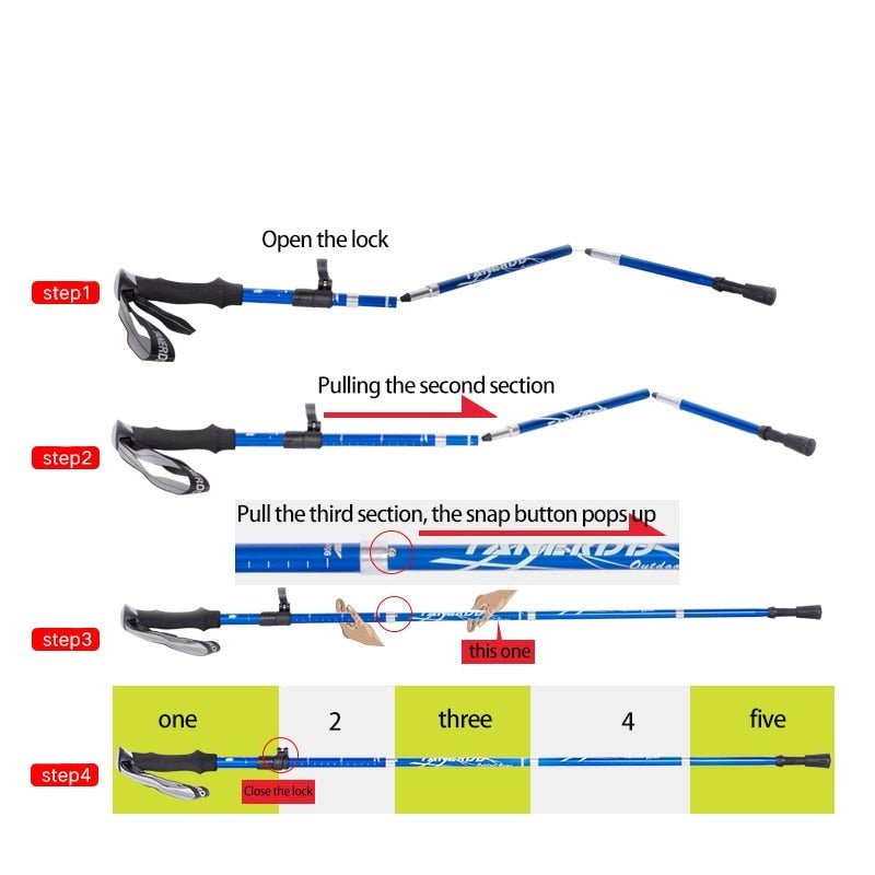 Adjustable Trekking Poles - Collapsible | Lightweight and Durable