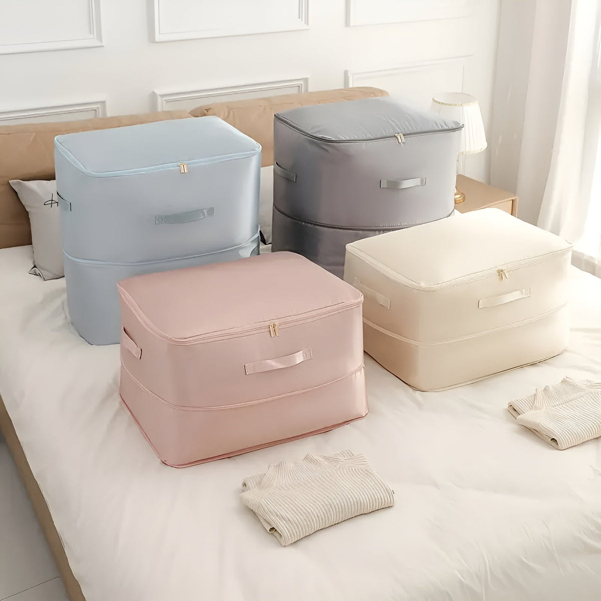 Airtight Storage Bags with Roll Valve – Compresses Up to 50%