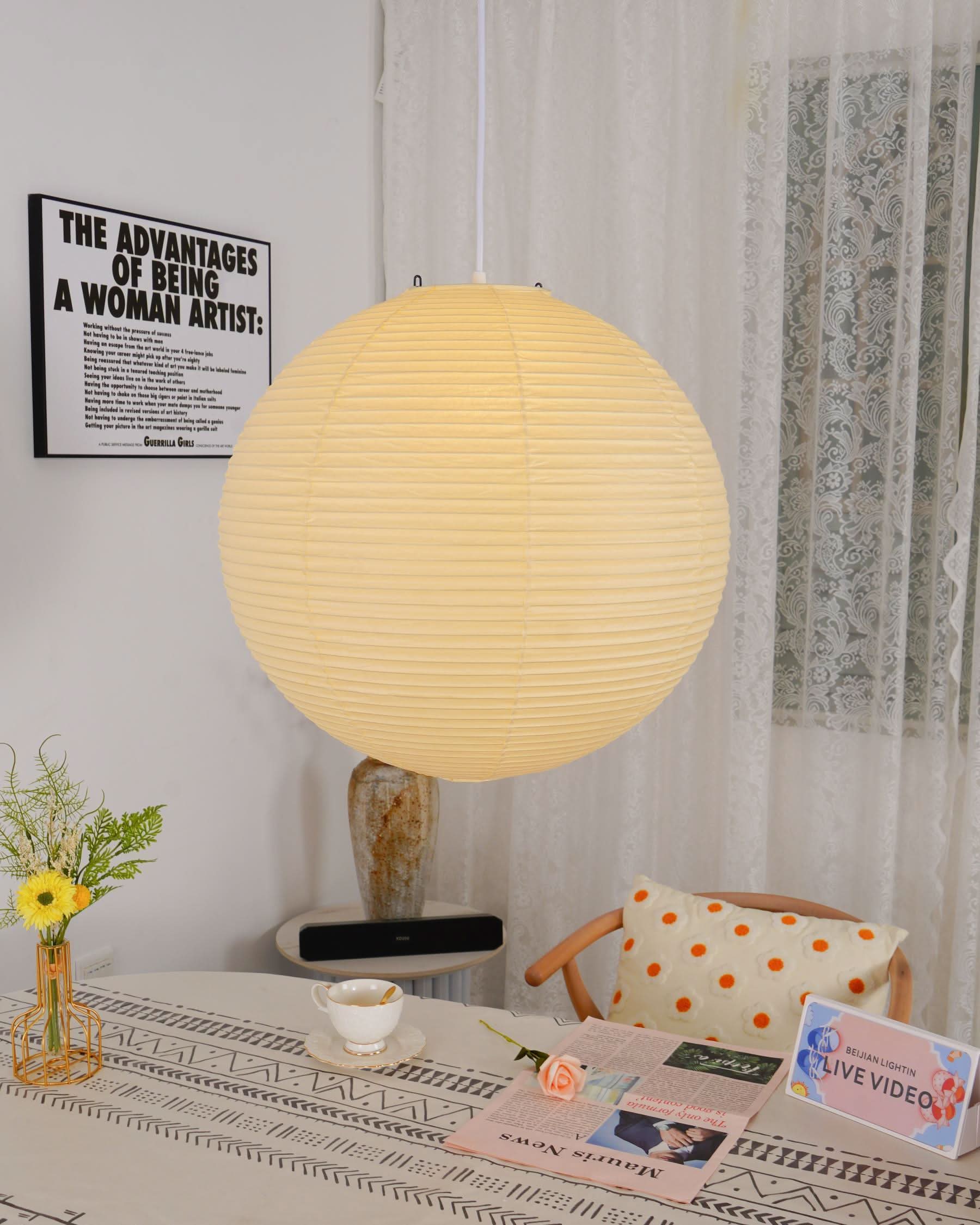 Akari A Series Japanese Paper Pendant Light