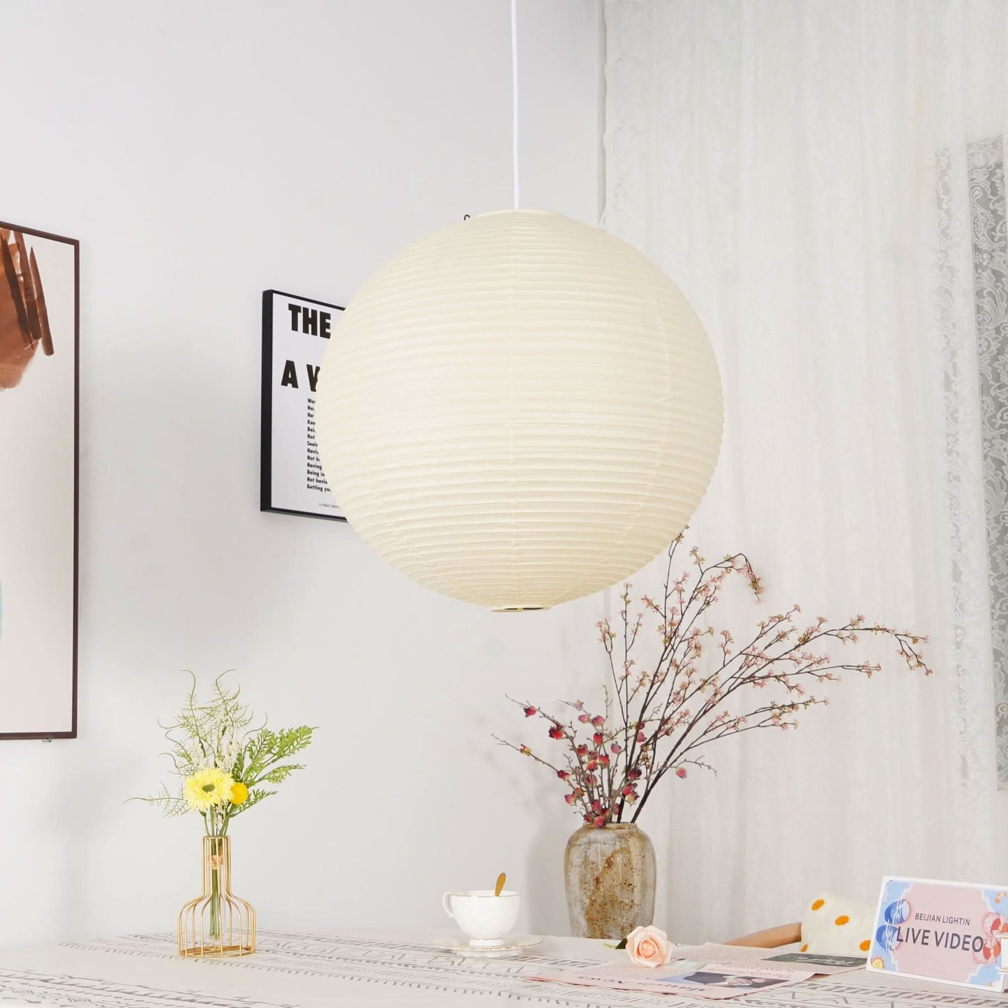 Akari A Series Japanese Paper Pendant Light