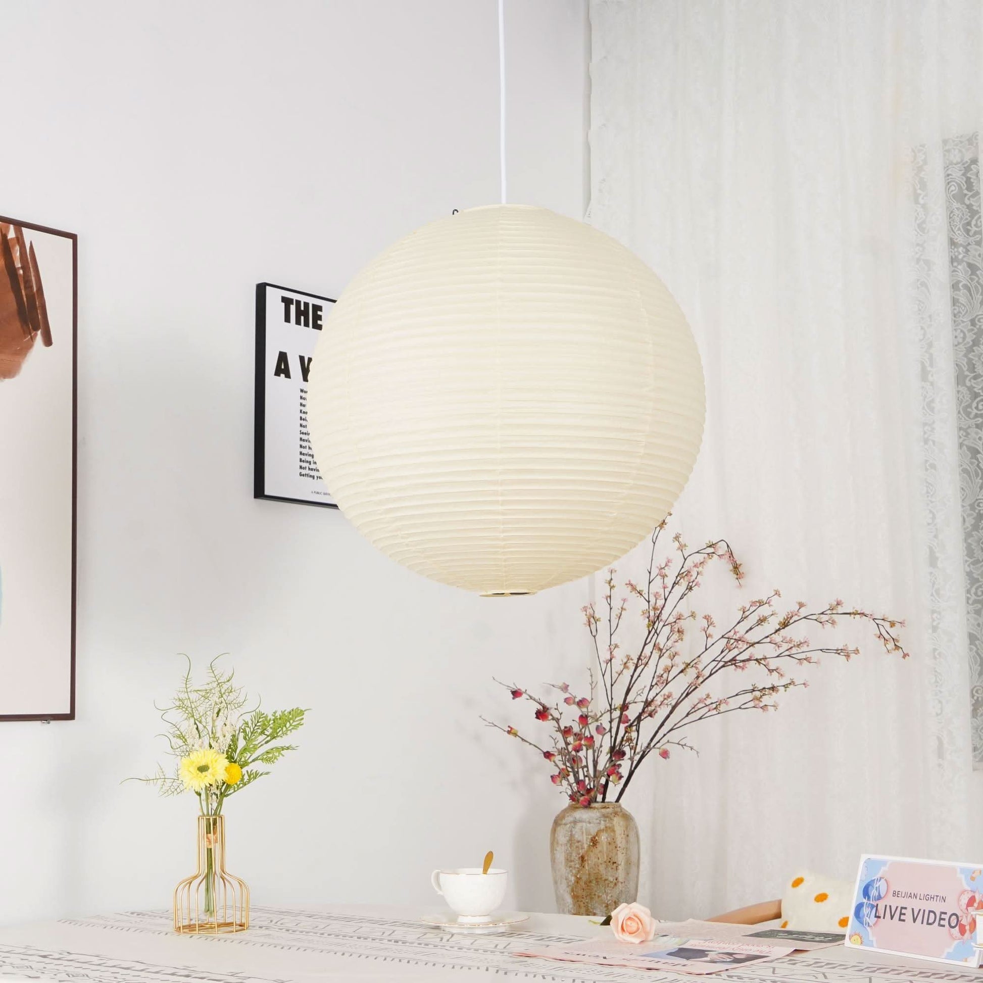 Akari A Series Japanese Paper Pendant Light