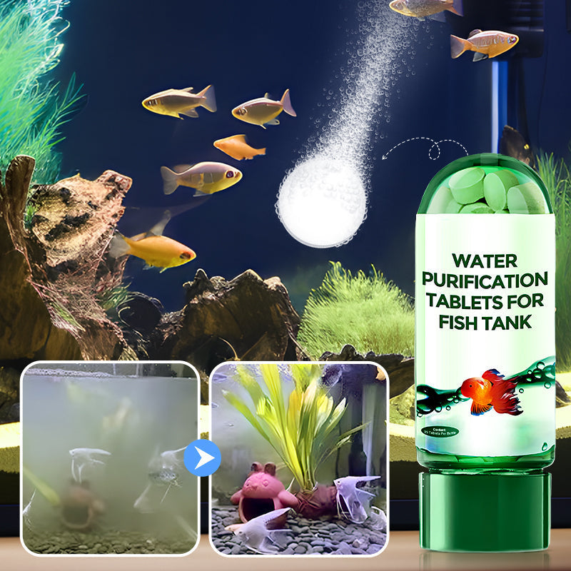 AquaPure™ | Cleans cloudy aquarium water completely in just a few minutes | 1+2 free