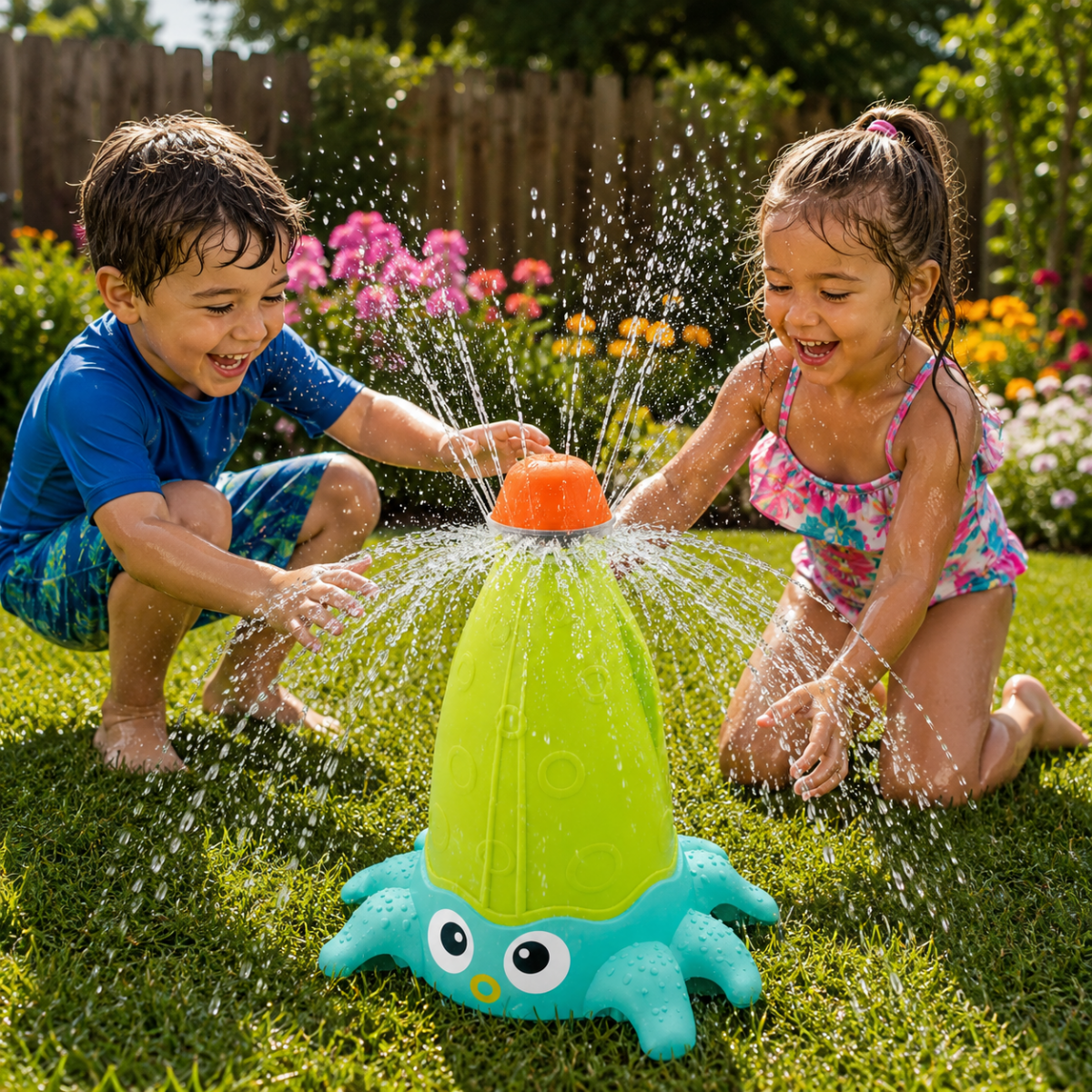AQUAREX – Rotating Octopus Water Toy for Fun Garden Play