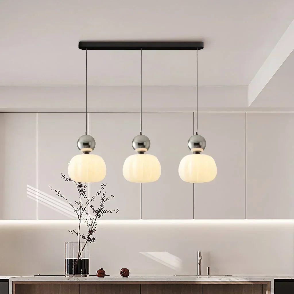 Art Deco Pendant Lamp - Cream, Bauhaus Design
