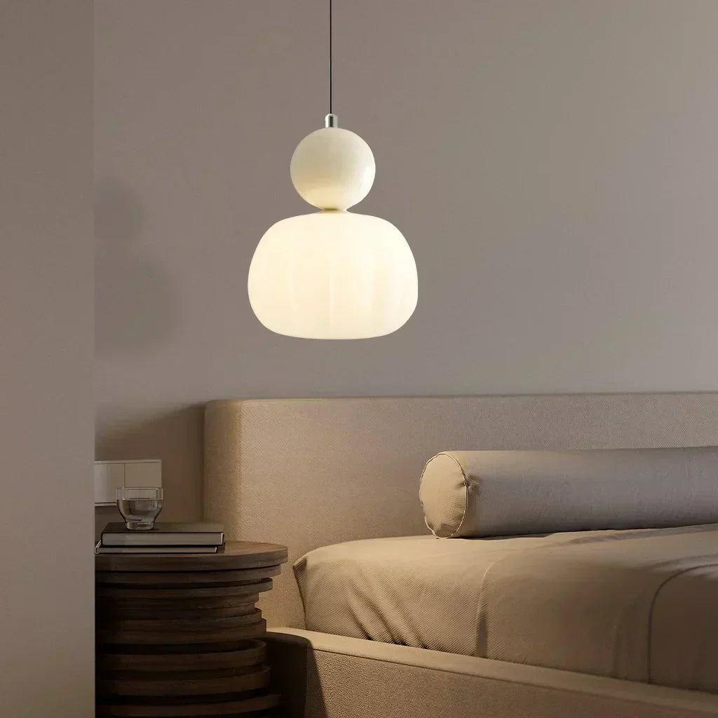 Art Deco Pendant Lamp - Cream, Bauhaus Design