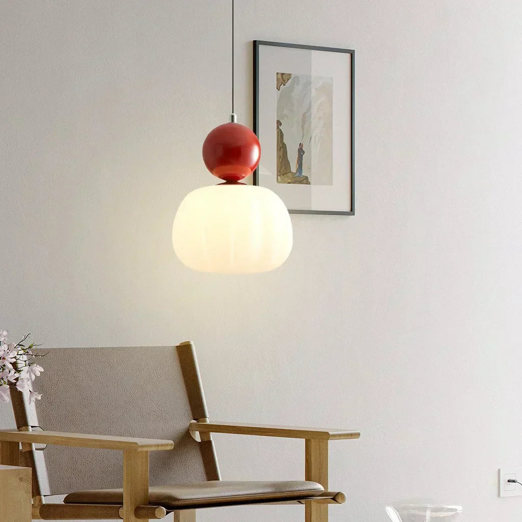 Art Deco Pendant Lamp - Cream, Bauhaus Design