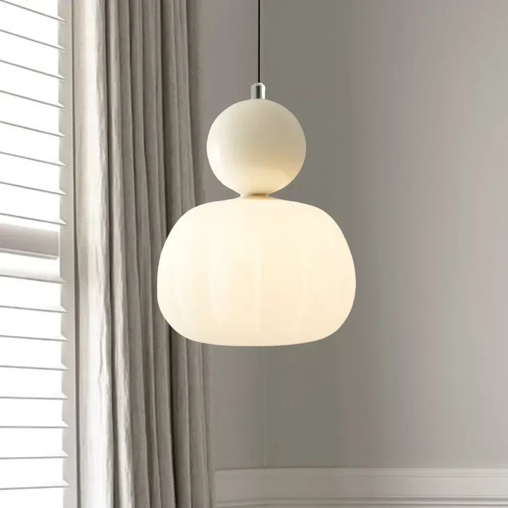 Art Deco Pendant Lamp - Cream, Bauhaus Design