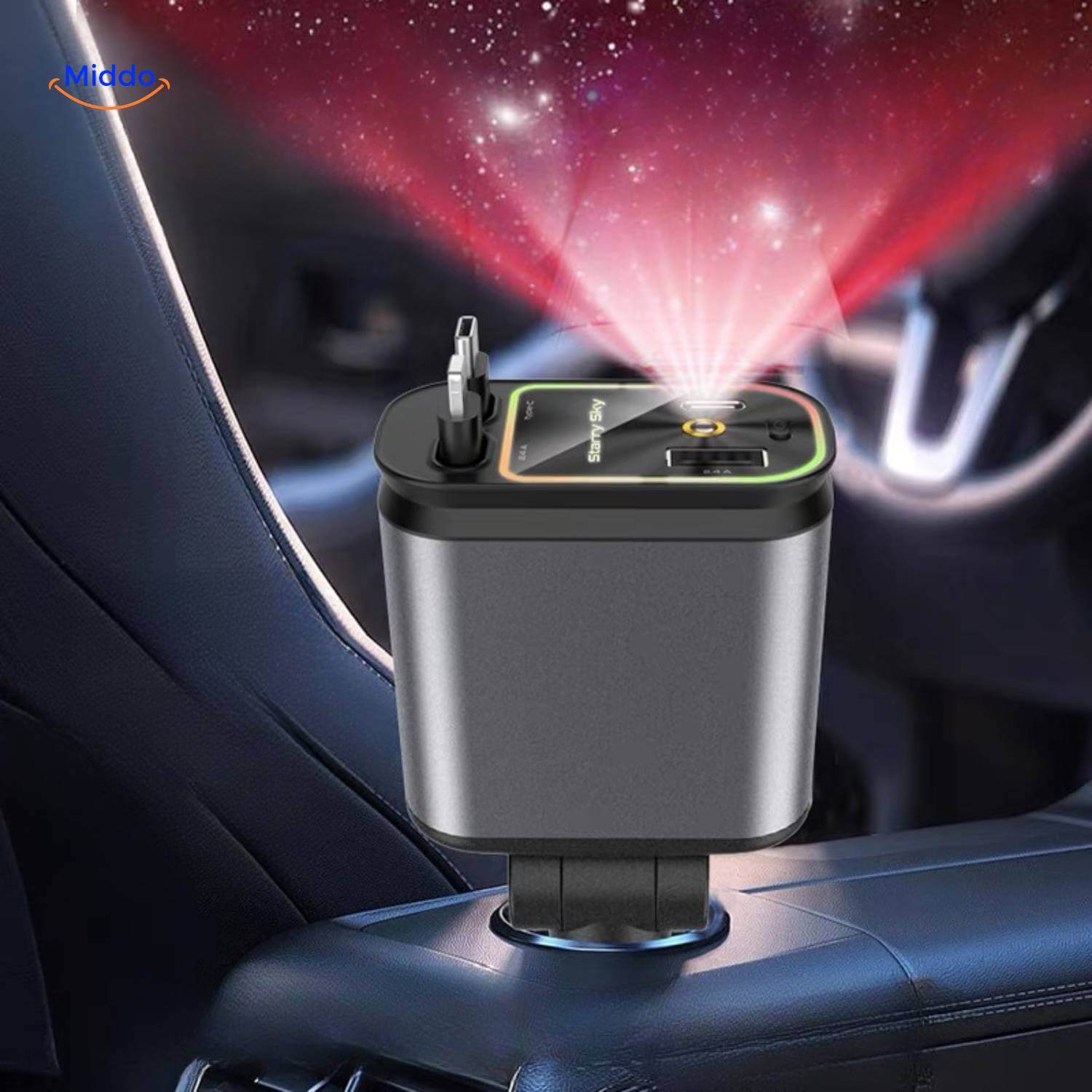 AutoCharge™ 120W | 4-in-1 Charger, Super Fast, RGB Starry Sky!