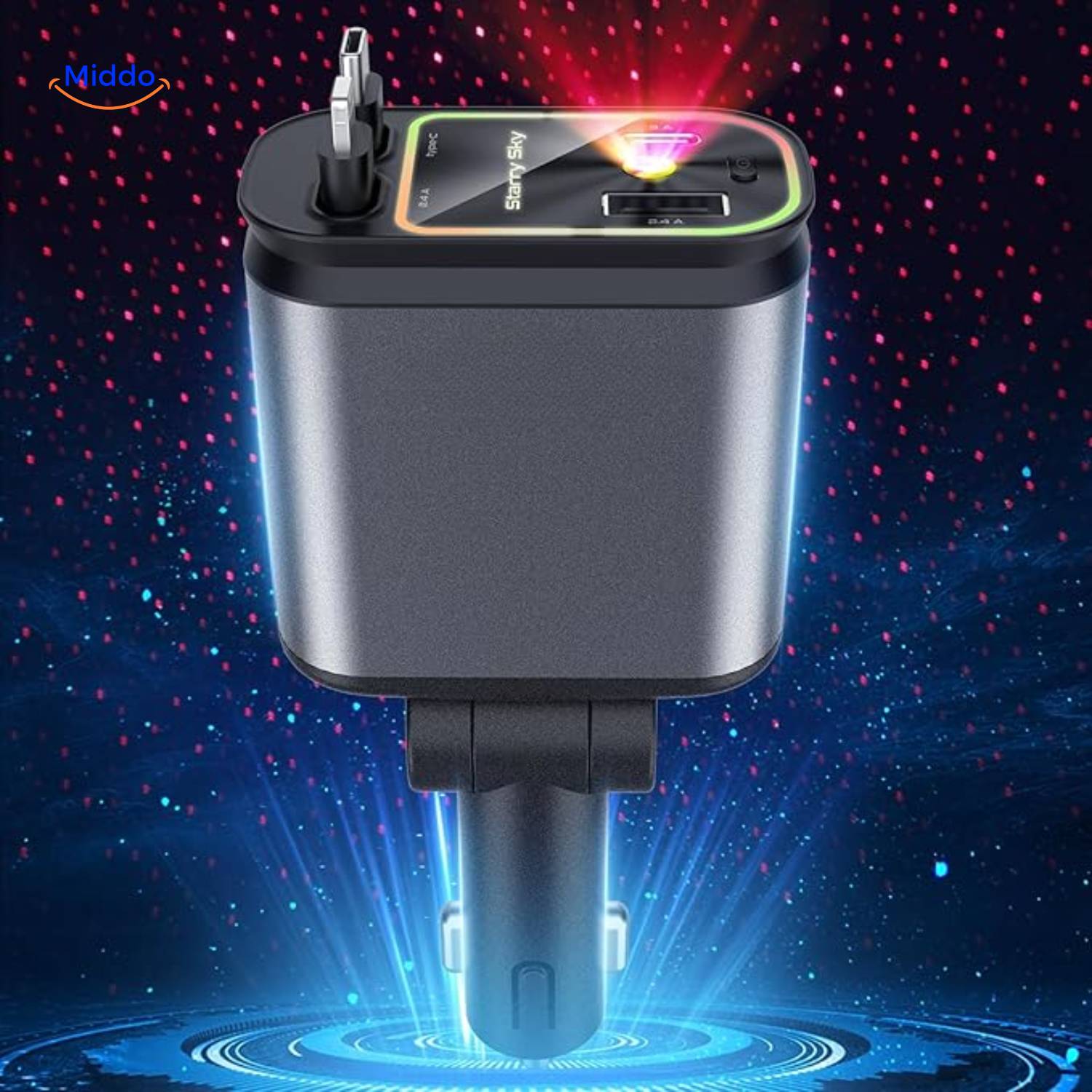 AutoCharge™ 120W | 4-in-1 Charger, Super Fast, RGB Starry Sky!