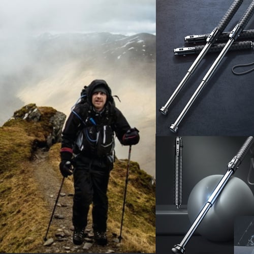 Automatic Folding Walking Stick - Ergonomic & Durable